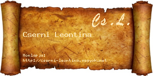 Cserni Leontina névjegykártya